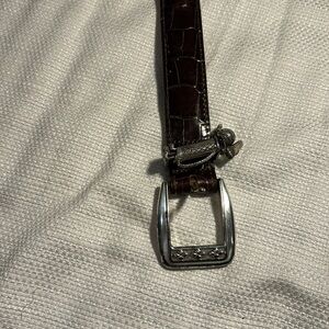 Brighton Womens Leather Belt Size S 28 Brown Reptile Golf Charm C3008